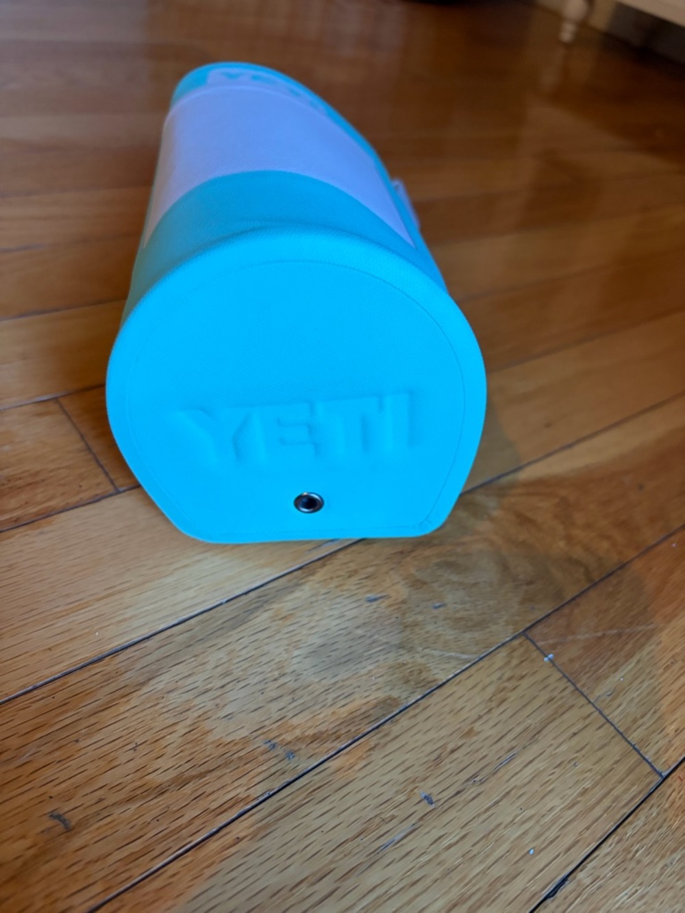 Yeti Aqua & White Cooler Strap with Logo - Picture 2 of 4